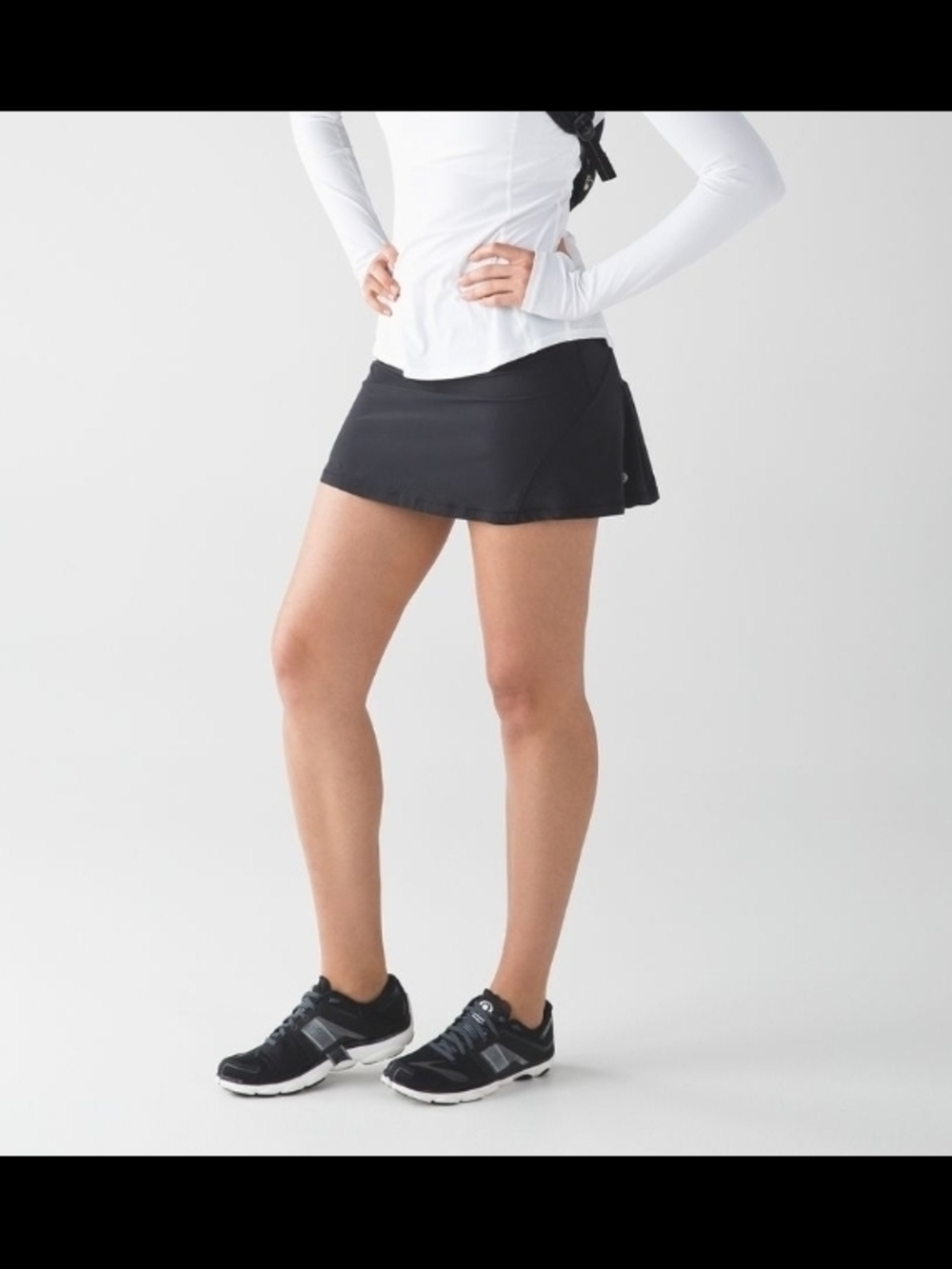 Black Active Skort - Women's Performance Tennis Skirt